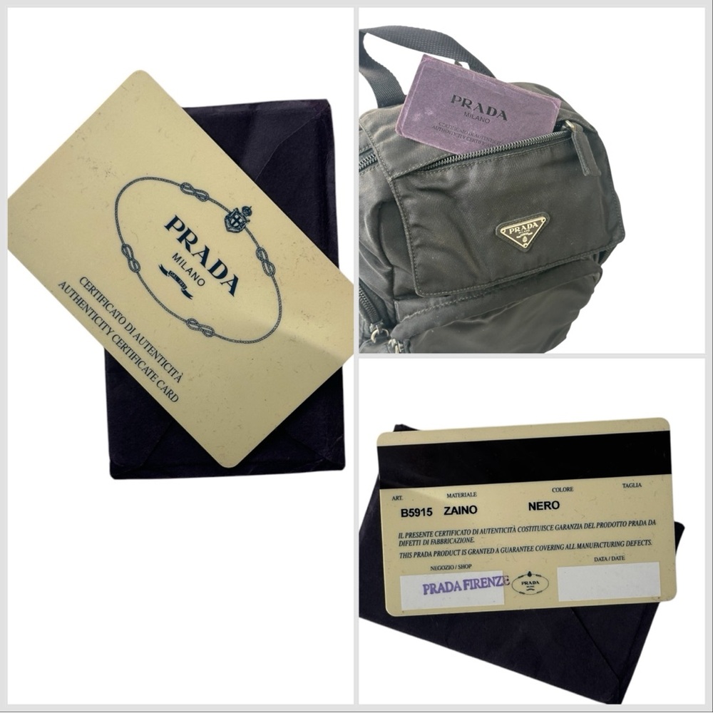 Vintage PRADA Zaino Mini Backpack B5915 Nylon Backpack Triangle Logo Rare Prada - Picture 9 of 15